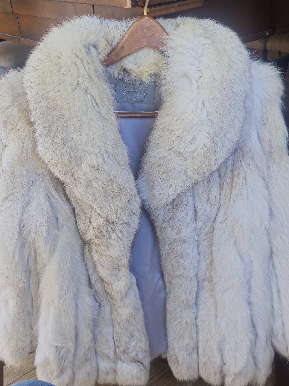 Luxurious Ivory Fur Jacket - Women's Coat